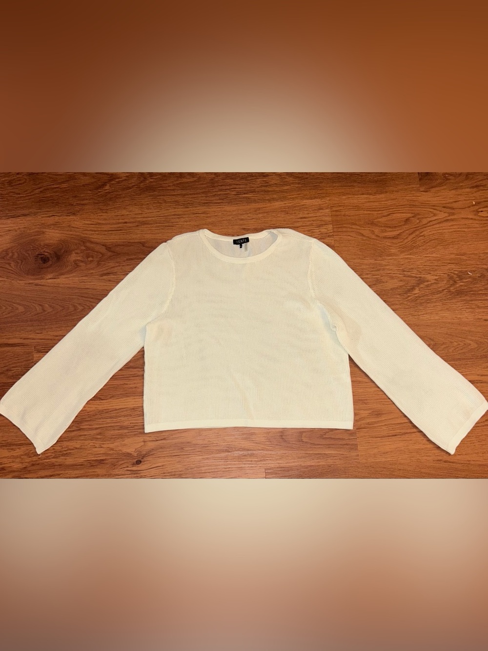 1. STATE Cream Crewneck Lightweight Knit Sweater